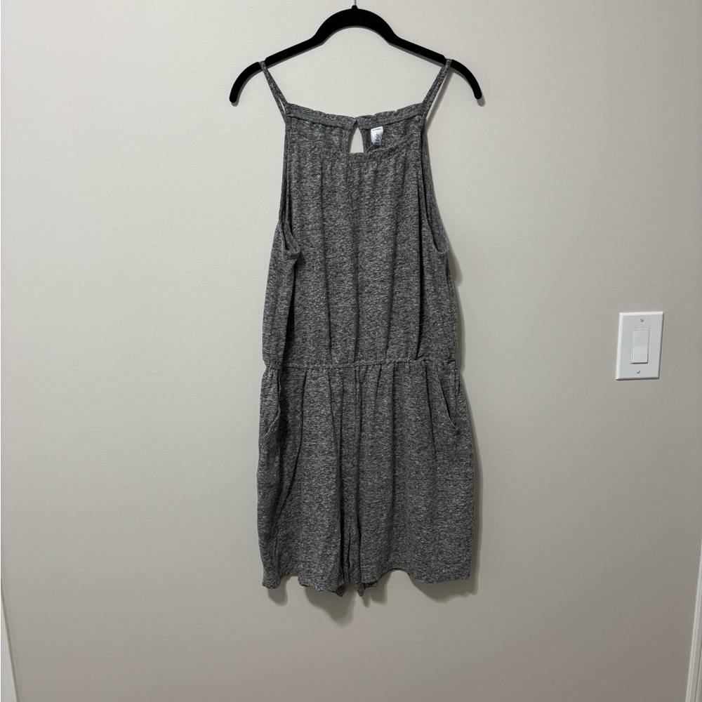 Gray Sleeveless Romper